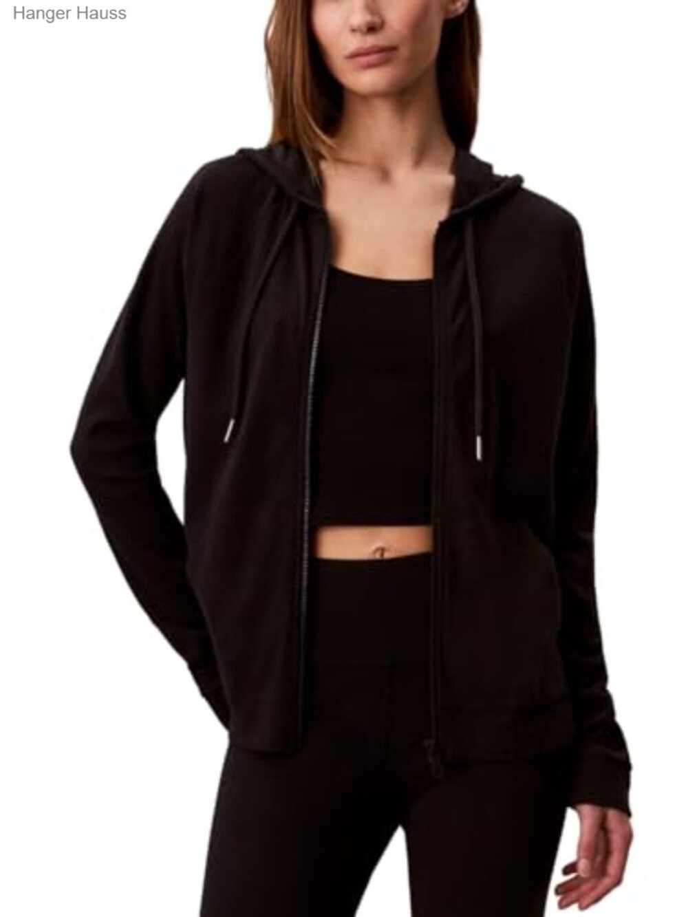 Performance Icon Lightweight Full Zip Track Jacket with Hood Cotton Blend